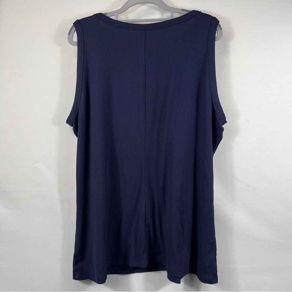 Lane Bryant Women’s Navy Sleeveless Top 0661 - Picture 4 of 6